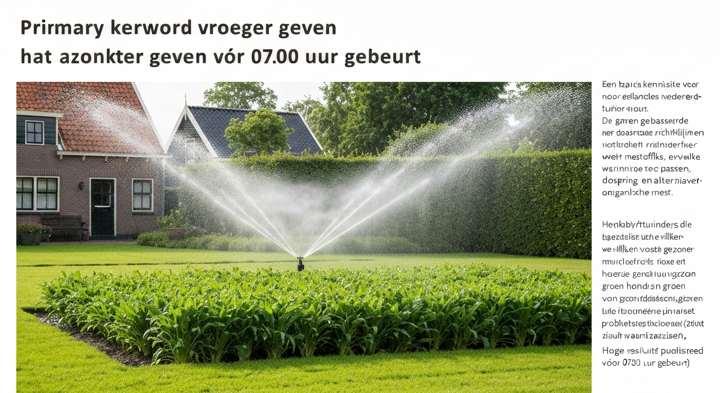 Gazon water geven in de zon: beste tijd, hoeveelheid & tips